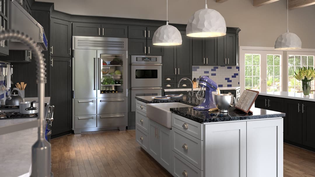 Greystone Shaker kitchen cabinets