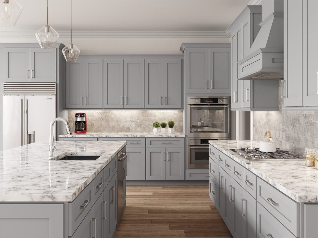 Lait Grey Shaker kitchen cabinets