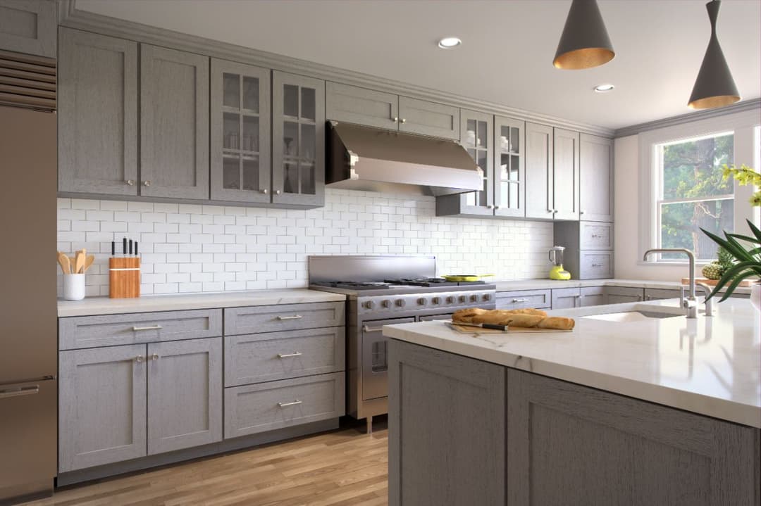 Nova Light Grey Shaker kitchen cabinets