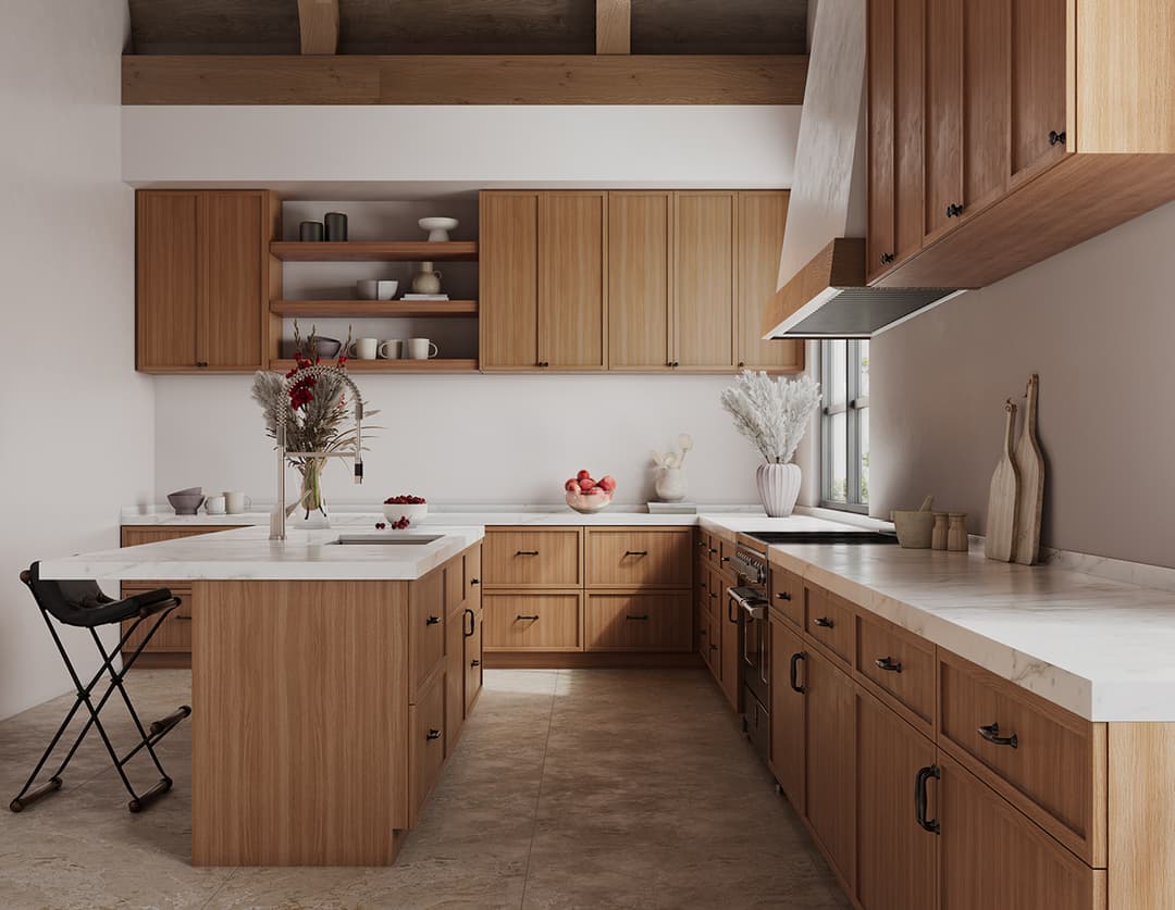 Petit Brown kitchen cabinets