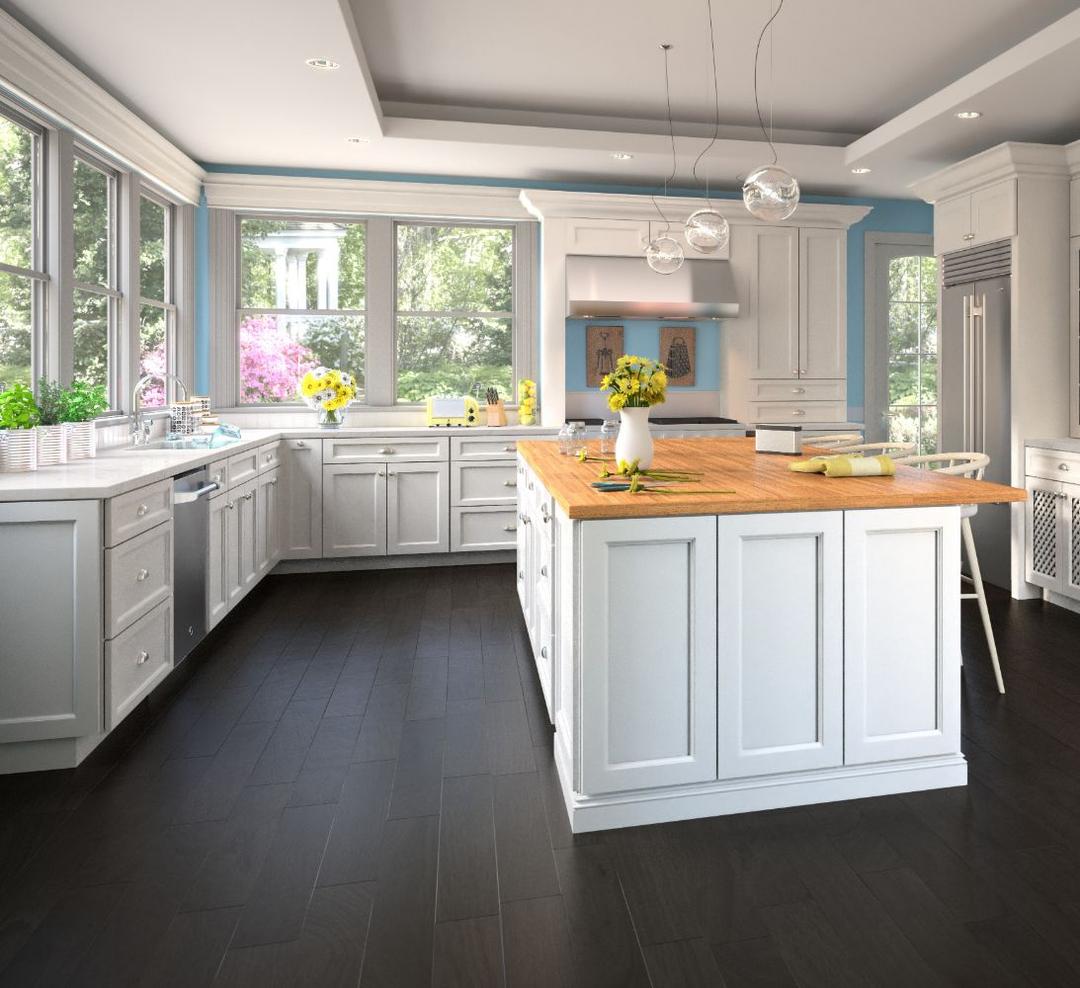 Uptown White kitchen cabinets