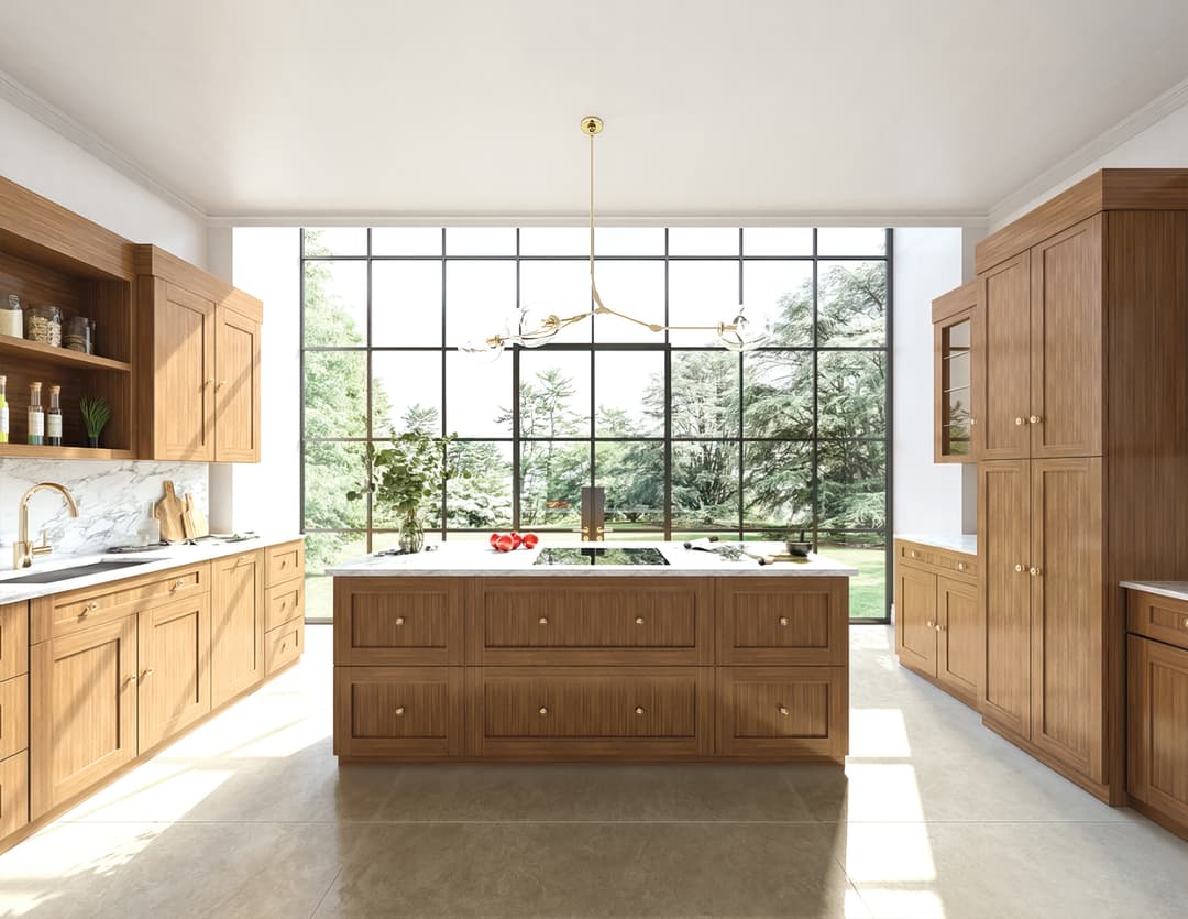 Woodland Brown Shaker kitchen cabinets