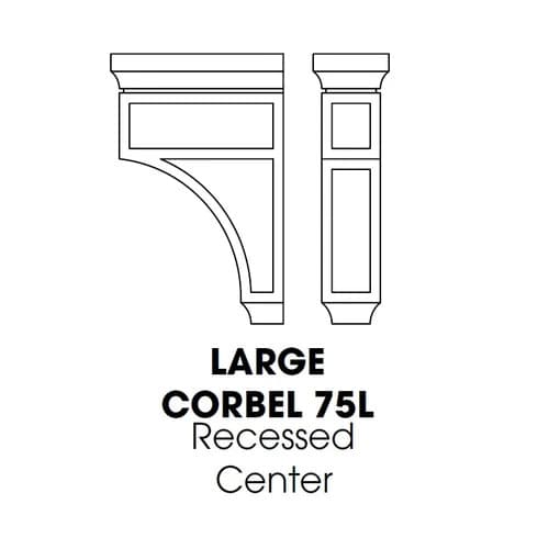 Large Corbel, Recessed Center cabinet product
