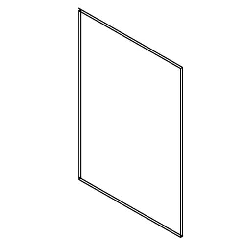 24"W Refrigerator End Panel (no return) - 84" Tall cabinet product