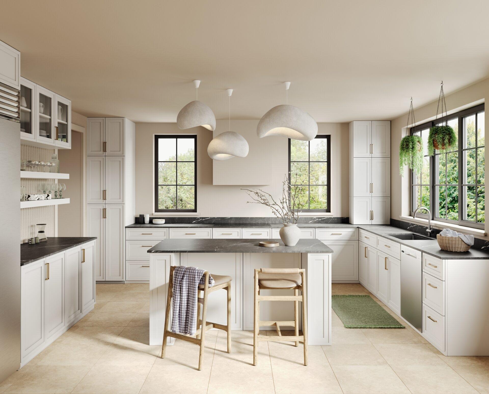 Cullian Champagne kitchen cabinets