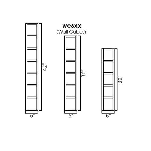 6"W Wall Cube - 42" Tall cabinet product