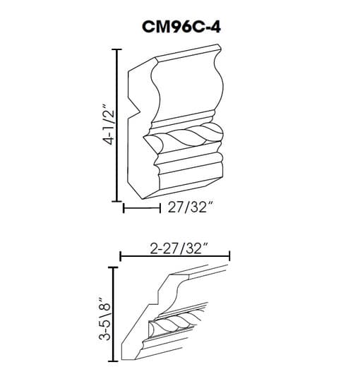 Crown Molding 4.5"x96" cabinet product