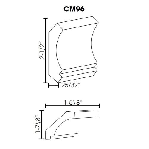 Crown Molding 2.5"x96" cabinet product
