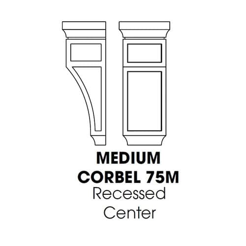 Medium Corbel, Recessed Center cabinet product