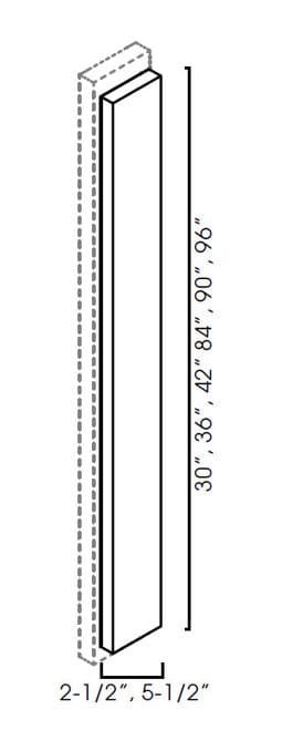 3"W Wall Overlay Filler - 36" Tall cabinet product