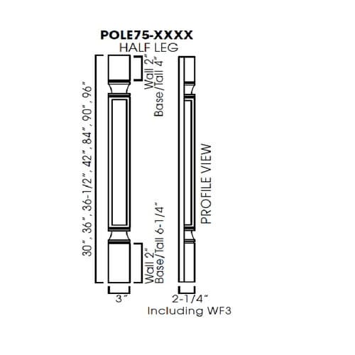 Half Leg - 84" Tall cabinet product
