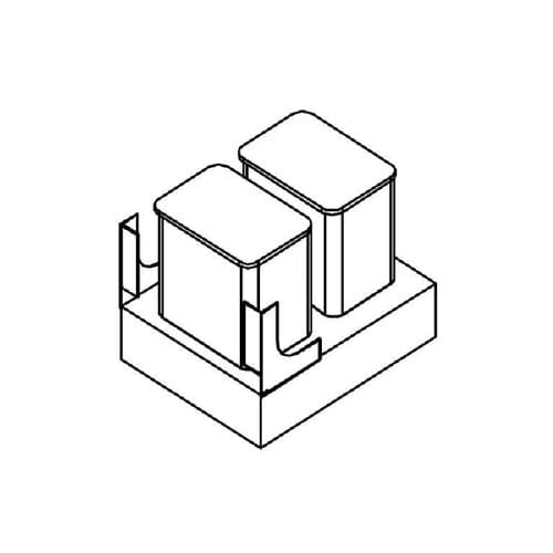Trash Can Roll Out w/ 2 plastic trash bins cabinet product