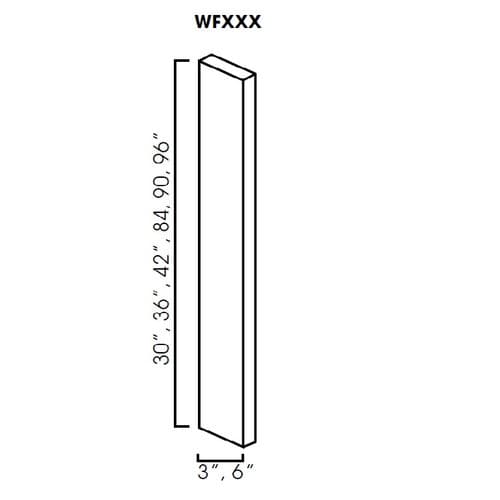 3"W Wall Filler - 84" Tall cabinet product