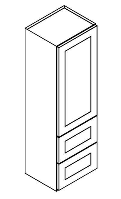 Wall 2 Drawer Cabinet - 60" Tall cabinet product